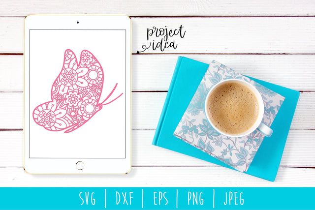 Butterfly Mandala Zentangle SVG SavoringSurprises 