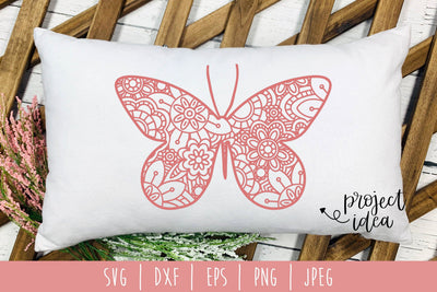 Butterfly Mandala Zentangle SVG SavoringSurprises 