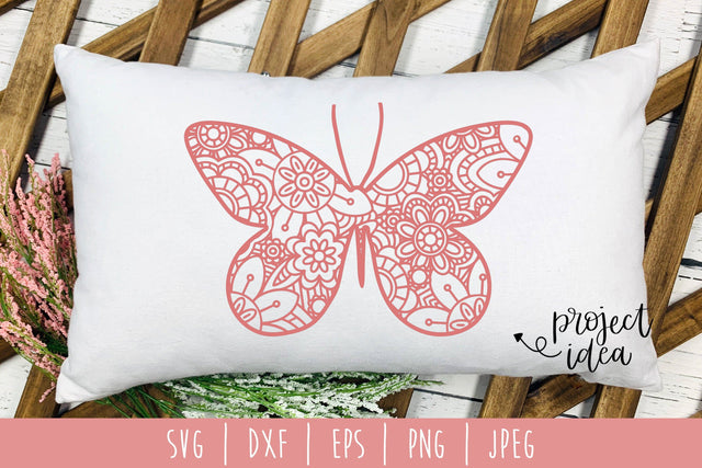 Butterfly Mandala Zentangle SVG SavoringSurprises 