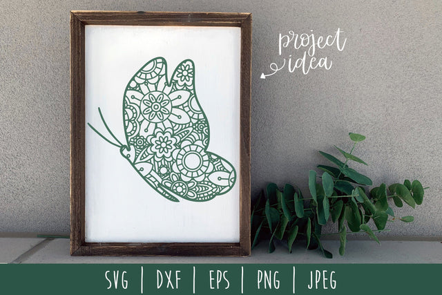 Butterfly Mandala Zentangle SVG SavoringSurprises 