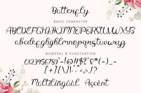 Butterfly - Modern Calligraphy Font Illushvara Design 
