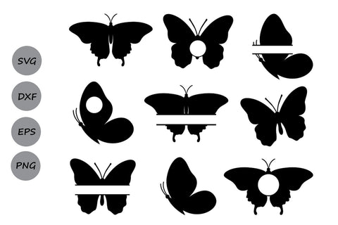 Butterfly Monogram| Butterflies SVG Cut Files SVG CosmosFineArt 