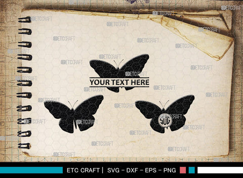 Butterfly Monogram, Butterfly Silhouette, Butterfly SVG, Bloodworm Svg, Dragonfly Svg, Butterfly Wings Svg, SB00233 SVG ETC Craft 