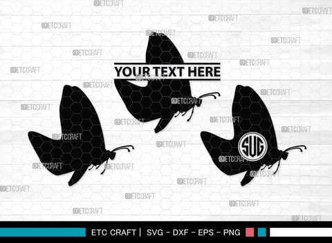 Butterfly Monogram, Butterfly Silhouette, Butterfly SVG, Bloodworm Svg, Dragonfly Svg, Butterfly Wings Svg, SB00233 SVG ETC Craft 