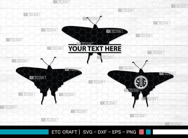 Butterfly Monogram, Butterfly Silhouette, Butterfly SVG, Bloodworm Svg, Dragonfly Svg, Butterfly Wings Svg, SB00233 SVG ETC Craft 
