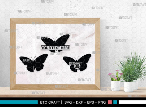 Butterfly Monogram, Butterfly Silhouette, Butterfly SVG, Bloodworm Svg, Dragonfly Svg, Butterfly Wings Svg, SB00233 SVG ETC Craft 