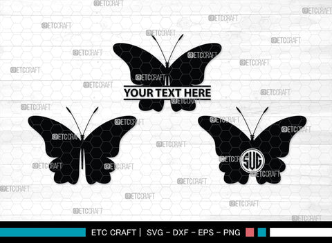 Butterfly Monogram, Butterfly Silhouette, Butterfly SVG, Bloodworm Svg, Dragonfly Svg, Butterfly Wings Svg, SB00233 SVG ETC Craft 