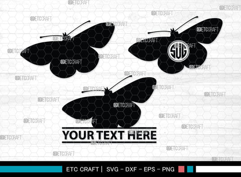 Butterfly Monogram, Butterfly Silhouette, Butterfly SVG, Bloodworm Svg, Dragonfly Svg, Butterfly Wings Svg, SB00233 SVG ETC Craft 