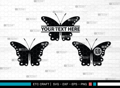 Butterfly Monogram, Butterfly Silhouette, Butterfly SVG, Bloodworm Svg, Dragonfly Svg, Butterfly Wings Svg, SB00233 SVG ETC Craft 
