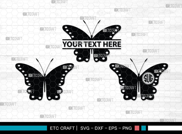 Butterfly Monogram, Butterfly Silhouette, Butterfly SVG, Bloodworm Svg, Dragonfly Svg, Butterfly Wings Svg, SB00233 SVG ETC Craft 