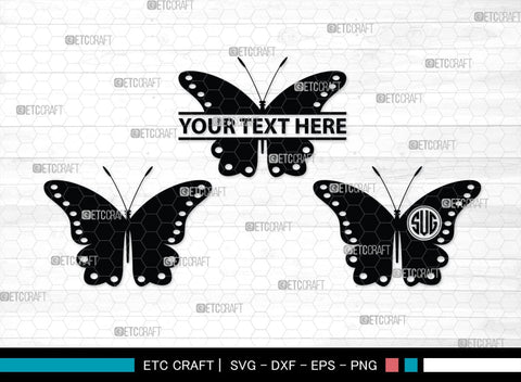 Butterfly Monogram, Butterfly Silhouette, Butterfly SVG, Bloodworm Svg, Dragonfly Svg, Butterfly Wings Svg, SB00233 SVG ETC Craft 