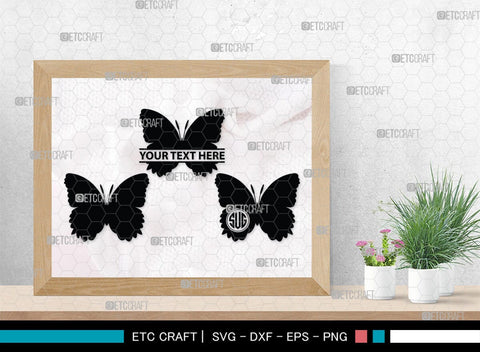 Butterfly Monogram, Butterfly Silhouette, Butterfly SVG, Bloodworm Svg, Dragonfly Svg, Butterfly Wings Svg, SB00233 SVG ETC Craft 