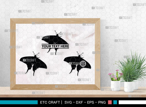 Butterfly Monogram, Butterfly Silhouette, Butterfly SVG, Bloodworm Svg, Dragonfly Svg, Butterfly Wings Svg, SB00233 SVG ETC Craft 