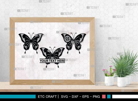Butterfly Monogram, Butterfly Silhouette, Butterfly SVG, Bloodworm Svg, Dragonfly Svg, Butterfly Wings Svg, SB00233 SVG ETC Craft 