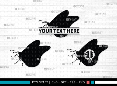 Butterfly Monogram, Butterfly Silhouette, Butterfly SVG, Bloodworm Svg, Dragonfly Svg, Butterfly Wings Svg, SB00233 SVG ETC Craft 