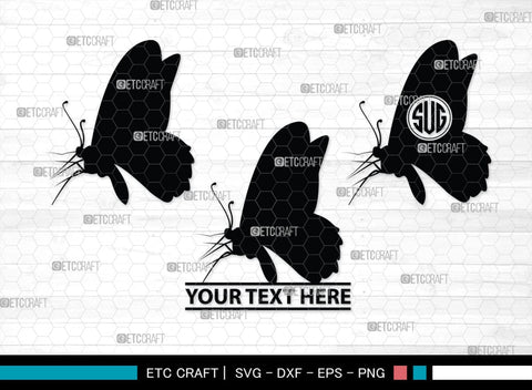 Butterfly Monogram, Butterfly Silhouette, Butterfly SVG, Bloodworm Svg, Dragonfly Svg, Butterfly Wings Svg, SB00233 SVG ETC Craft 