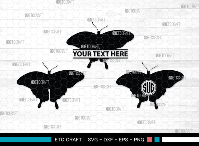 Butterfly Monogram, Butterfly Silhouette, Butterfly SVG, Bloodworm Svg, Dragonfly Svg, Butterfly Wings Svg, SB00233 SVG ETC Craft 