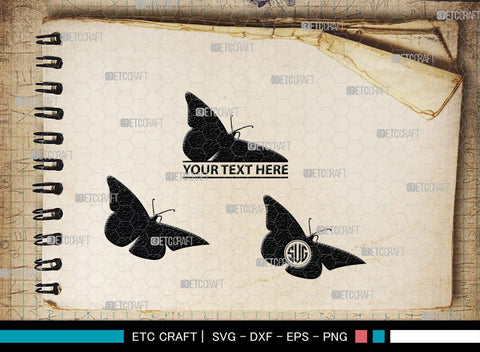 Butterfly Monogram, Butterfly Silhouette, Butterfly SVG, Bloodworm Svg, Dragonfly Svg, Butterfly Wings Svg, SB00233 SVG ETC Craft 