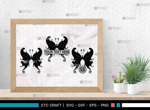 Butterfly Monogram, Butterfly Silhouette, Butterfly SVG, Bloodworm Svg, Dragonfly Svg, Butterfly Wings Svg, SB00233 SVG ETC Craft 