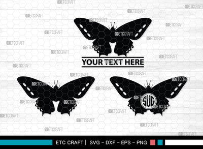 Butterfly Monogram, Butterfly Silhouette, Butterfly SVG, Bloodworm Svg, Dragonfly Svg, Butterfly Wings Svg, SB00233 SVG ETC Craft 