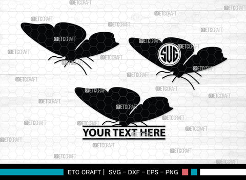 Butterfly Monogram, Butterfly Silhouette, Butterfly SVG, Bloodworm Svg, Dragonfly Svg, Butterfly Wings Svg, SB00233 SVG ETC Craft 