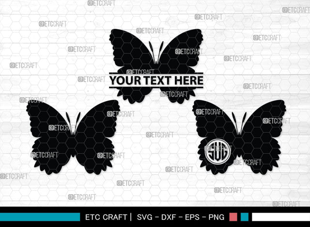 Butterfly Monogram, Butterfly Silhouette, Butterfly SVG, Bloodworm Svg, Dragonfly Svg, Butterfly Wings Svg, SB00233 SVG ETC Craft 