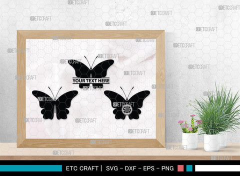 Butterfly Monogram, Butterfly Silhouette, Butterfly SVG, Bloodworm Svg, Dragonfly Svg, Butterfly Wings Svg, SB00233 SVG ETC Craft 