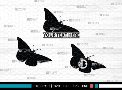 Butterfly Monogram, Butterfly Silhouette, Butterfly SVG, Bloodworm Svg, Dragonfly Svg, Butterfly Wings Svg, SB00233 SVG ETC Craft 