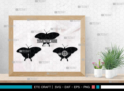 Butterfly Monogram, Butterfly Silhouette, Butterfly SVG, Bloodworm Svg, Dragonfly Svg, Butterfly Wings Svg, SB00233 SVG ETC Craft 