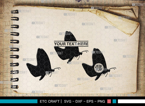 Butterfly Monogram, Butterfly Silhouette, Butterfly SVG, Bloodworm Svg, Dragonfly Svg, Butterfly Wings Svg, SB00233 SVG ETC Craft 
