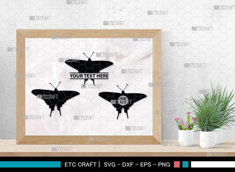 Butterfly Monogram, Butterfly Silhouette, Butterfly SVG, Bloodworm Svg, Dragonfly Svg, Butterfly Wings Svg, SB00233 SVG ETC Craft 
