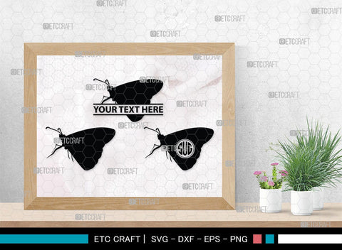 Butterfly Monogram, Butterfly Silhouette, Butterfly SVG, Bloodworm Svg, Dragonfly Svg, Butterfly Wings Svg, SB00233 SVG ETC Craft 