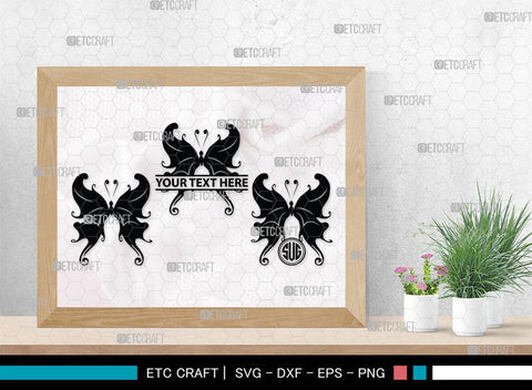Butterfly Monogram, Butterfly Silhouette, Butterfly SVG, Bloodworm Svg, Dragonfly Svg, Butterfly Wings Svg, SB00233 SVG ETC Craft 