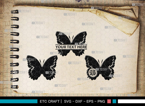 Butterfly Monogram, Butterfly Silhouette, Butterfly SVG, Bloodworm Svg, Dragonfly Svg, Butterfly Wings Svg, SB00233 SVG ETC Craft 