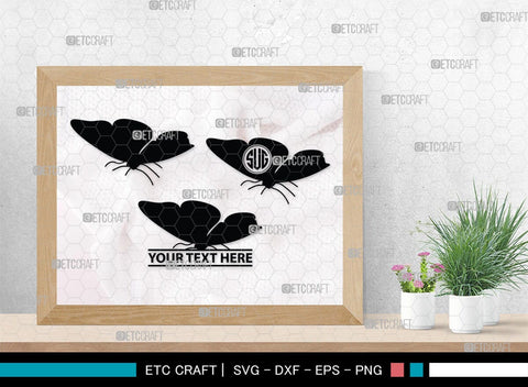 Butterfly Monogram, Butterfly Silhouette, Butterfly SVG, Bloodworm Svg, Dragonfly Svg, Butterfly Wings Svg, SB00233 SVG ETC Craft 