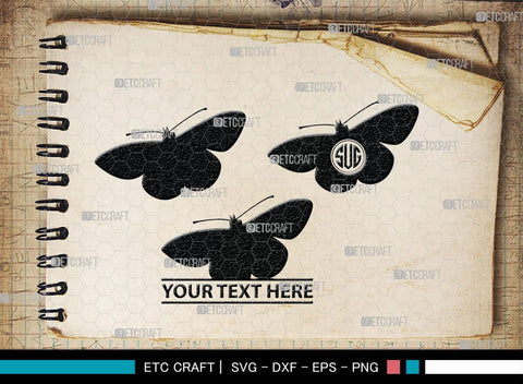 Butterfly Monogram, Butterfly Silhouette, Butterfly SVG, Bloodworm Svg, Dragonfly Svg, Butterfly Wings Svg, SB00233 SVG ETC Craft 