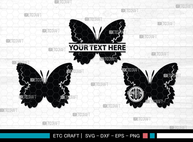 Butterfly Monogram, Butterfly Silhouette, Butterfly SVG, Bloodworm Svg, Dragonfly Svg, Butterfly Wings Svg, SB00233 SVG ETC Craft 