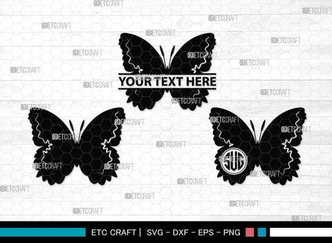 Butterfly Monogram, Butterfly Silhouette, Butterfly SVG, Bloodworm Svg, Dragonfly Svg, Butterfly Wings Svg, SB00233 SVG ETC Craft 