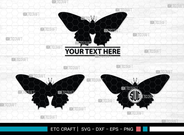 Butterfly Monogram, Butterfly Silhouette, Butterfly SVG, Bloodworm Svg, Dragonfly Svg, Butterfly Wings Svg, SB00233 SVG ETC Craft 