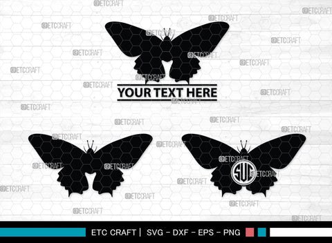 Butterfly Monogram, Butterfly Silhouette, Butterfly SVG, Bloodworm Svg, Dragonfly Svg, Butterfly Wings Svg, SB00233 SVG ETC Craft 