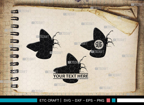 Butterfly Monogram, Butterfly Silhouette, Butterfly SVG, Bloodworm Svg, Dragonfly Svg, Butterfly Wings Svg, SB00233 SVG ETC Craft 