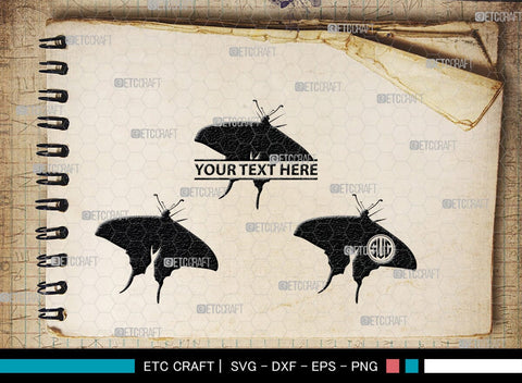 Butterfly Monogram, Butterfly Silhouette, Butterfly SVG, Bloodworm Svg, Dragonfly Svg, Butterfly Wings Svg, SB00233 SVG ETC Craft 