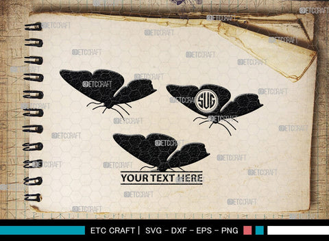 Butterfly Monogram, Butterfly Silhouette, Butterfly SVG, Bloodworm Svg, Dragonfly Svg, Butterfly Wings Svg, SB00233 SVG ETC Craft 