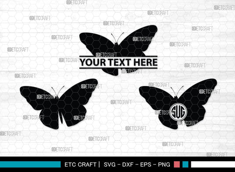 Butterfly Monogram, Butterfly Silhouette, Butterfly SVG, Bloodworm Svg, Dragonfly Svg, Butterfly Wings Svg, SB00233 SVG ETC Craft 