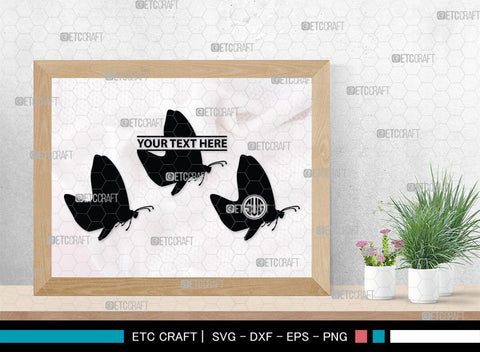 Butterfly Monogram, Butterfly Silhouette, Butterfly SVG, Bloodworm Svg, Dragonfly Svg, Butterfly Wings Svg, SB00233 SVG ETC Craft 