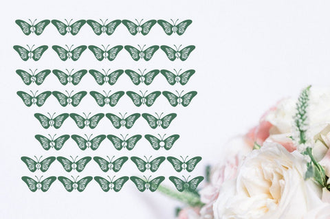 Butterfly Monogram Font Poen1983 