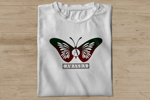 Butterfly Monogram Font Poen1983 