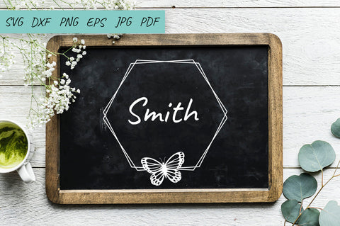 Butterfly monogram frame Svg, Butterfly Svg SVG Irina Ostapenko 