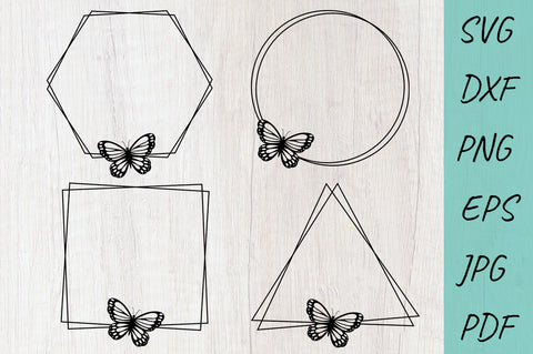 Butterfly monogram frame Svg, Butterfly Svg SVG Irina Ostapenko 