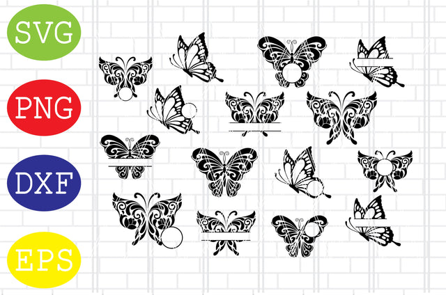 Butterfly Monogram Svg, Butterfly Svg SVG DigitalSvgFiles 